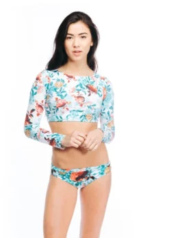 Long Sleeve Crop Top Bikini Set | Boamar -Bikini Seperates file 1074