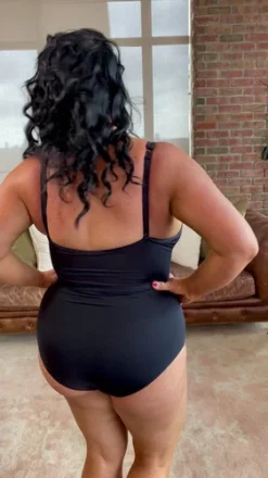 Black Slimming Swimsuit | Sea Level Australia -Bikini Seperates file 1113