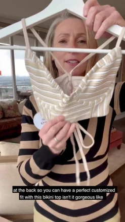 Striped High Waisted Bikini Bottoms | PQ Swim -Bikini Seperates file 1153