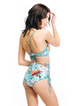 Turquoise High Waisted Bikini Set | Boamar -Bikini Seperates file 1184