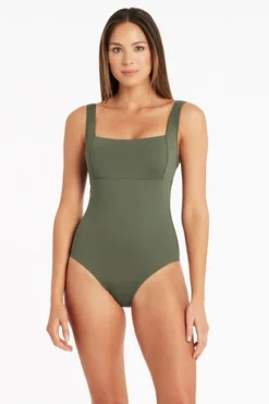 Square Neck One Piece Swimsuit Sustainable | Sea Level Australia