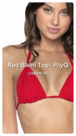 Red Bikini Top | PQ Swim -Bikini Seperates file 1197