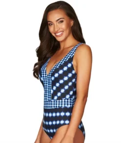 Navy Spliced One Piece Swimsuit | Sea Level Australia -Bikini Seperates file 1208
