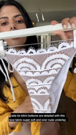 White Bathing Suit Top Lace | PQ Swim -Bikini Seperates file 1221