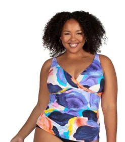 High Waist Tankini Set Abstract | Artesands -Bikini Seperates file 1290