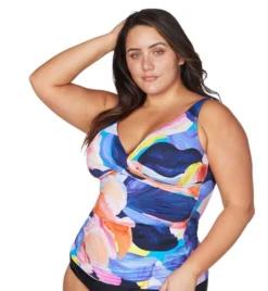 High Waist Tankini Set Abstract | Artesands -Bikini Seperates file 1294