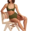 Green Underwire Bikini Top Sustainable | Seafolly