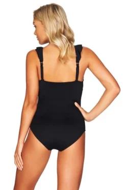 Ruffle One Piece Swimsuit Sustainable | Sea Level Australia -Bikini Seperates file 156