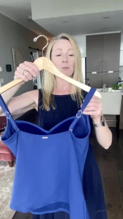 Blue Tankini Top Twist Front | Sea Level Australia -Bikini Seperates file 199