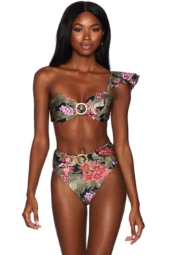 Belted Bikini Bottoms Tropical | Beach Riot