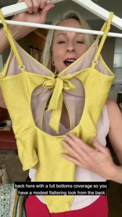 Cut Out Monokini Gold | PQ Swim -Bikini Seperates file 238