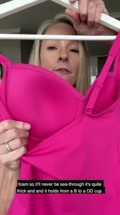 Hot Pink Tankini Top Sustainable | Sea Level Australia -Bikini Seperates file 28