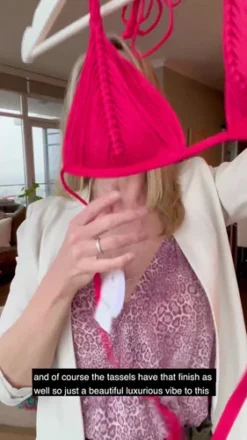 Red Triangle Bikini Set Macrame | PQ Swim 9 Red Triangle Bikini Set Macrame | PQ Swim -Bikini Seperates file 302