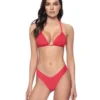 Red Triangle Bikini Top Macrame | PQ Swim
