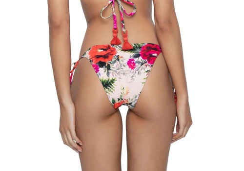 Floral Tie Side Bikini Swimsuit Bottoms Reversible | PQ Swim 3 Floral Tie Side Bikini Swimsuit Bottoms Reversible | PQ Swim - Image 3