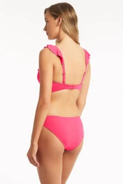 Pink Ruffle Bikini Set Sustainable | Sea Level Australia -Bikini Seperates file 441
