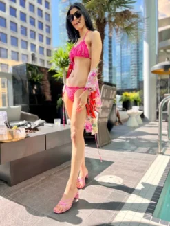 Hot Pink Bikini Bottoms Lace | PQ Swim -Bikini Seperates file 498