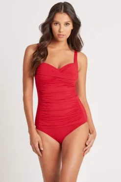 Red Tankini Set Sustainable | Sea Level Australia