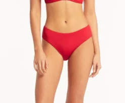 Red Tankini Set Sustainable | Sea Level Australia -Bikini Seperates file 507