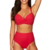 Tummy Control Bikini Bottoms Red Sustainable | Sea Level Australia