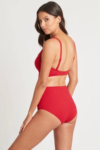 Tummy Control Bikini Bottoms Red Sustainable | Sea Level Australia 3 Tummy Control Bikini Bottoms Red Sustainable | Sea Level Australia - Image 3