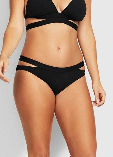 Hipster Bikini Bottoms Black | Seafolly 1 Hipster Bikini Bottoms Black | Seafolly