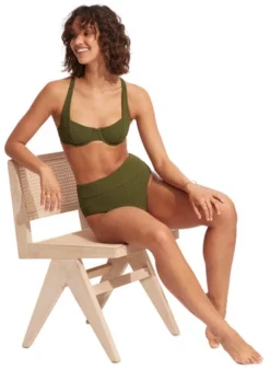 Green High Waist Bikini Bottoms Sustainable | Seafolly 16 Green High Waist Bikini Bottoms Sustainable | Seafolly -Bikini Seperates file 587