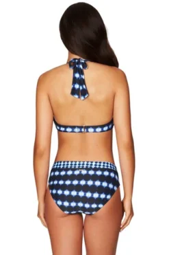 Navy Bikini Bottoms Bandhani | Sea Level Australia -Bikini Seperates file 658