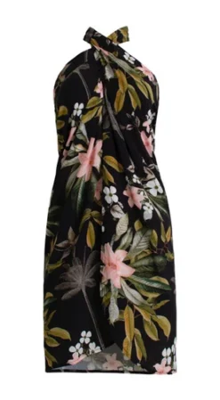 Black Floral Cover Up Convertible Sustainable | PQ Swim -Bikini Seperates file 66