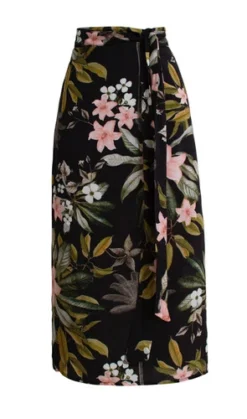 Black Floral Cover Up Convertible Sustainable | PQ Swim -Bikini Seperates file 67