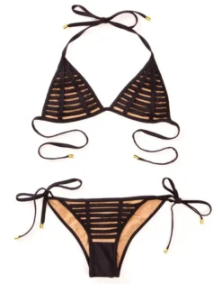 Black Triangle Bikini Set | Beach Bunny Swimwear -Bikini Seperates file 689