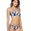 Blue Bikini Tie Dye Bandeau Top | PQ Swim
