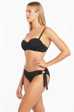 Black Side Tie Bikini Bottoms Sustainable | Sea Level Australia
