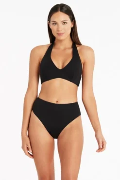 Black Halter Bikini Set | Sea Level Australia -Bikini Seperates file 936