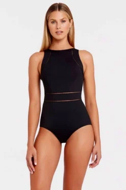 High Neck One Piece Swimsuit Sustainable | Sea Level Australia -Bikini Seperates file 941